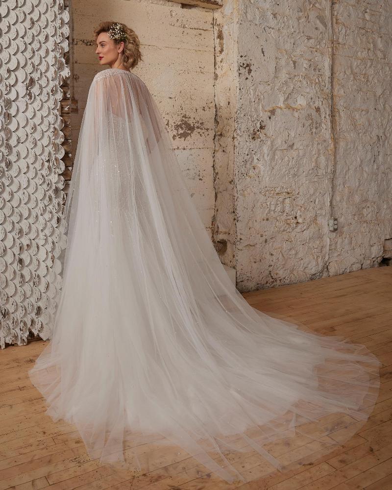 123240 vintage lace mermaid wedding dress with cape3